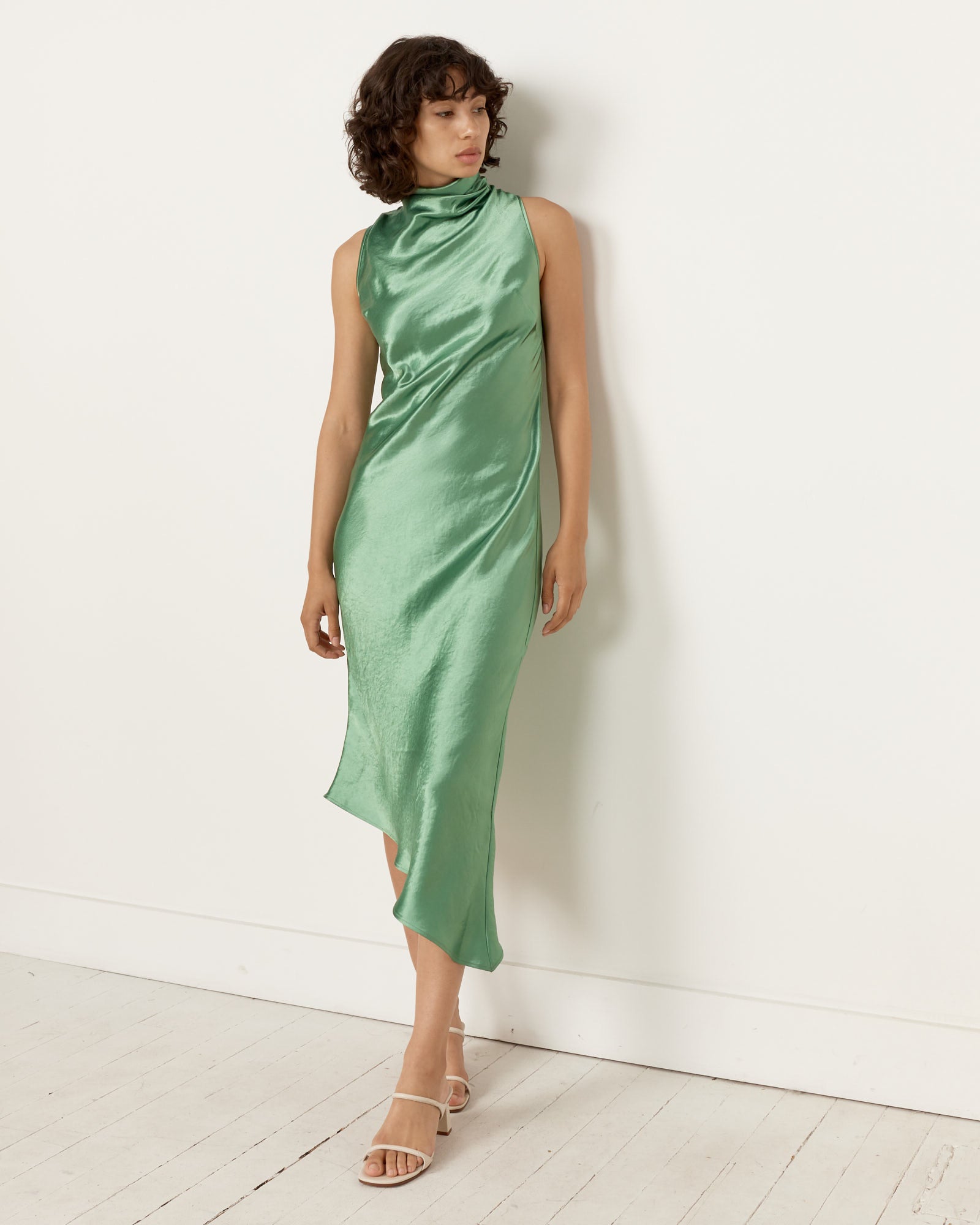 Acetate Dress in Jade