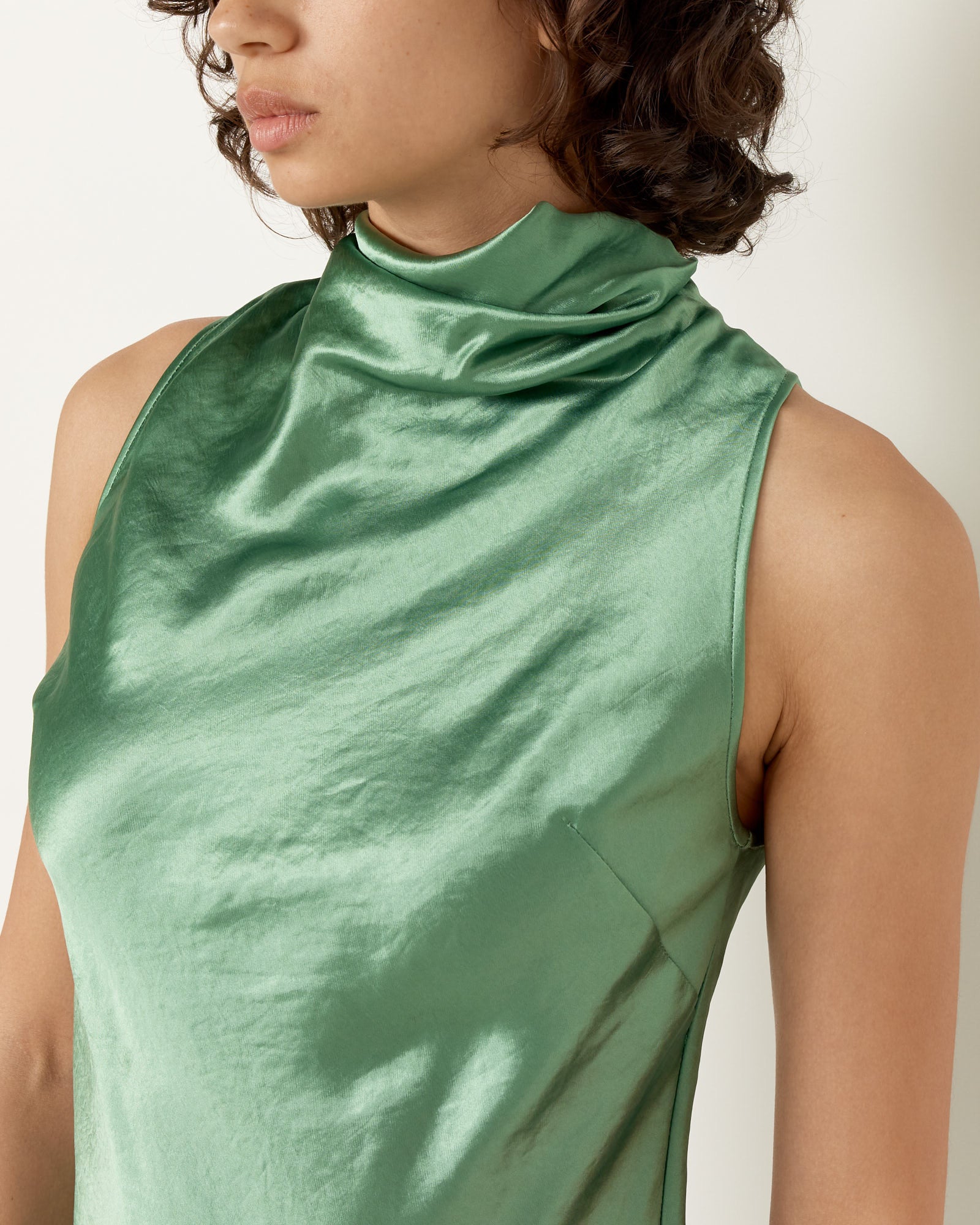 Acetate Dress in Jade