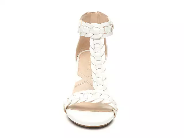 ADRIENNE VITTADINI Women's  •Bindi• Braided T-Strap Heeled Sandal