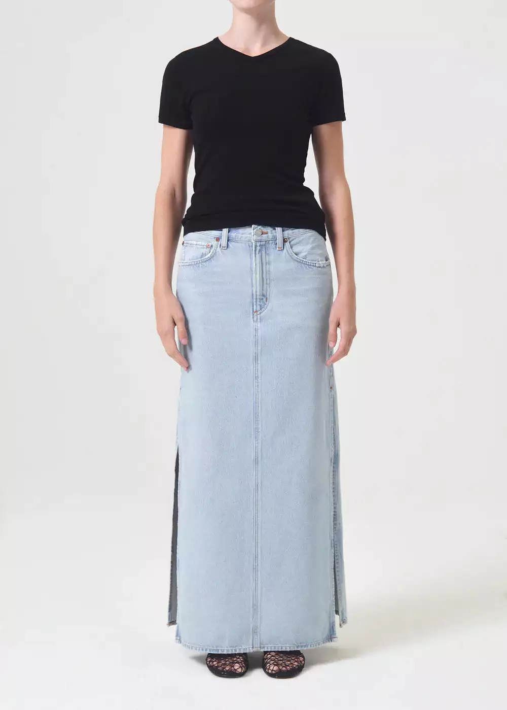 Agolde Astrid Slice Denim Skirt