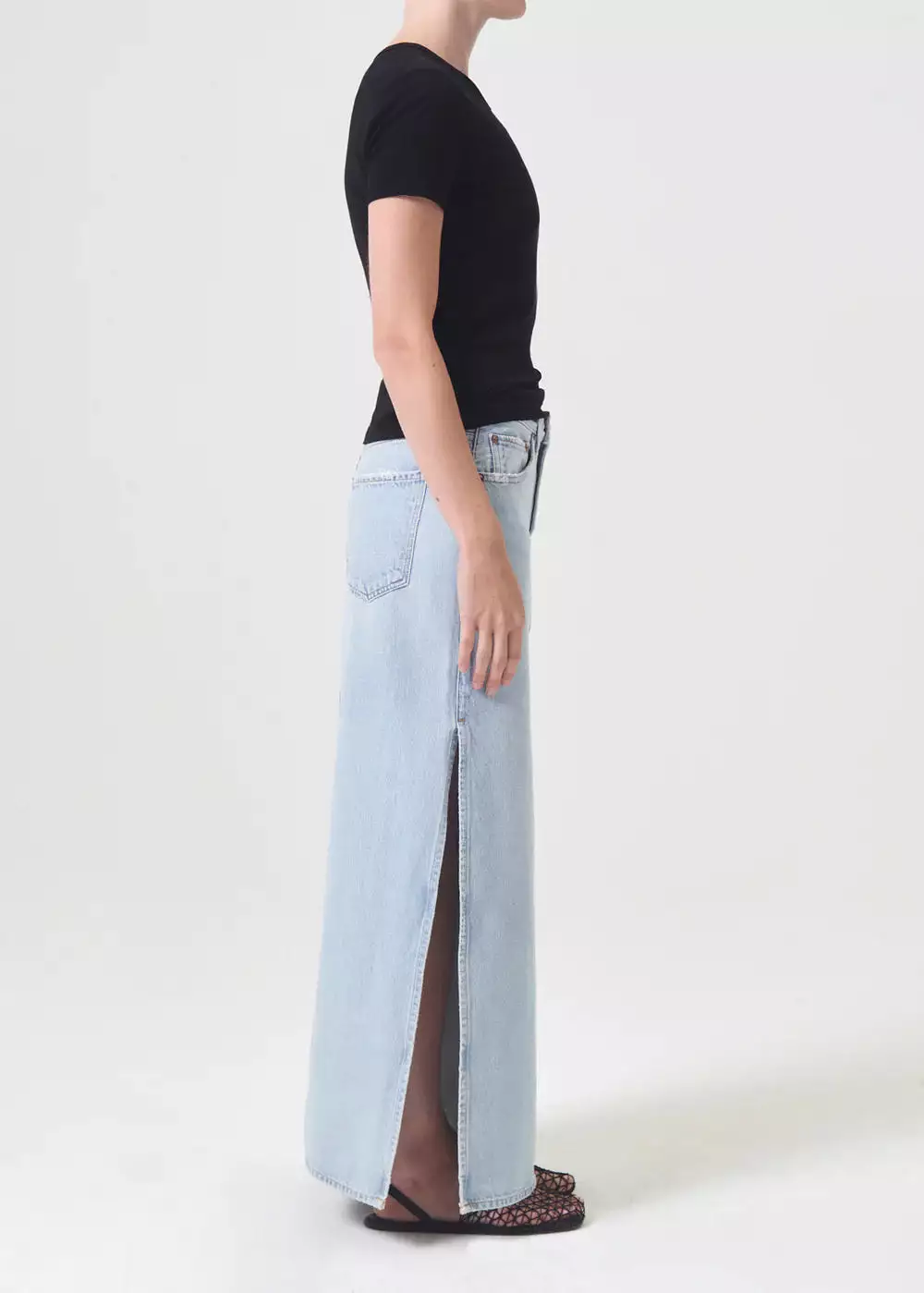 Agolde Astrid Slice Denim Skirt