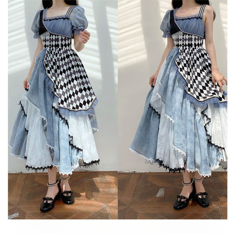 Alice In Wonderland Asymmetrical Retro Lolita Dress MK19189