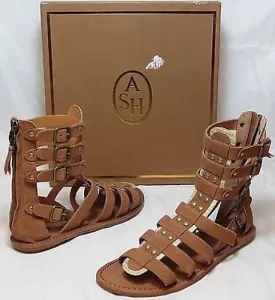 ASH ITALIA Women's Nomad Gladiator Sandal  - Nude/Sand