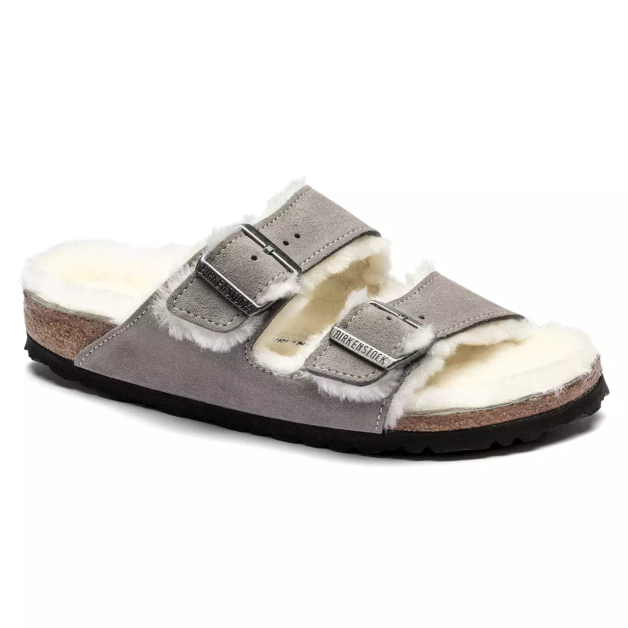 Birkenstock - Arizona Shearling Suede Stone Coin R 1017402