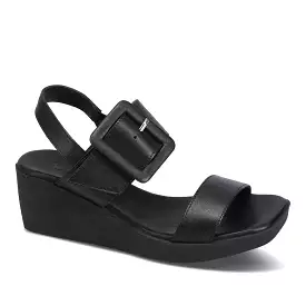 Bueno - Felicity Wedge Sandal in Black