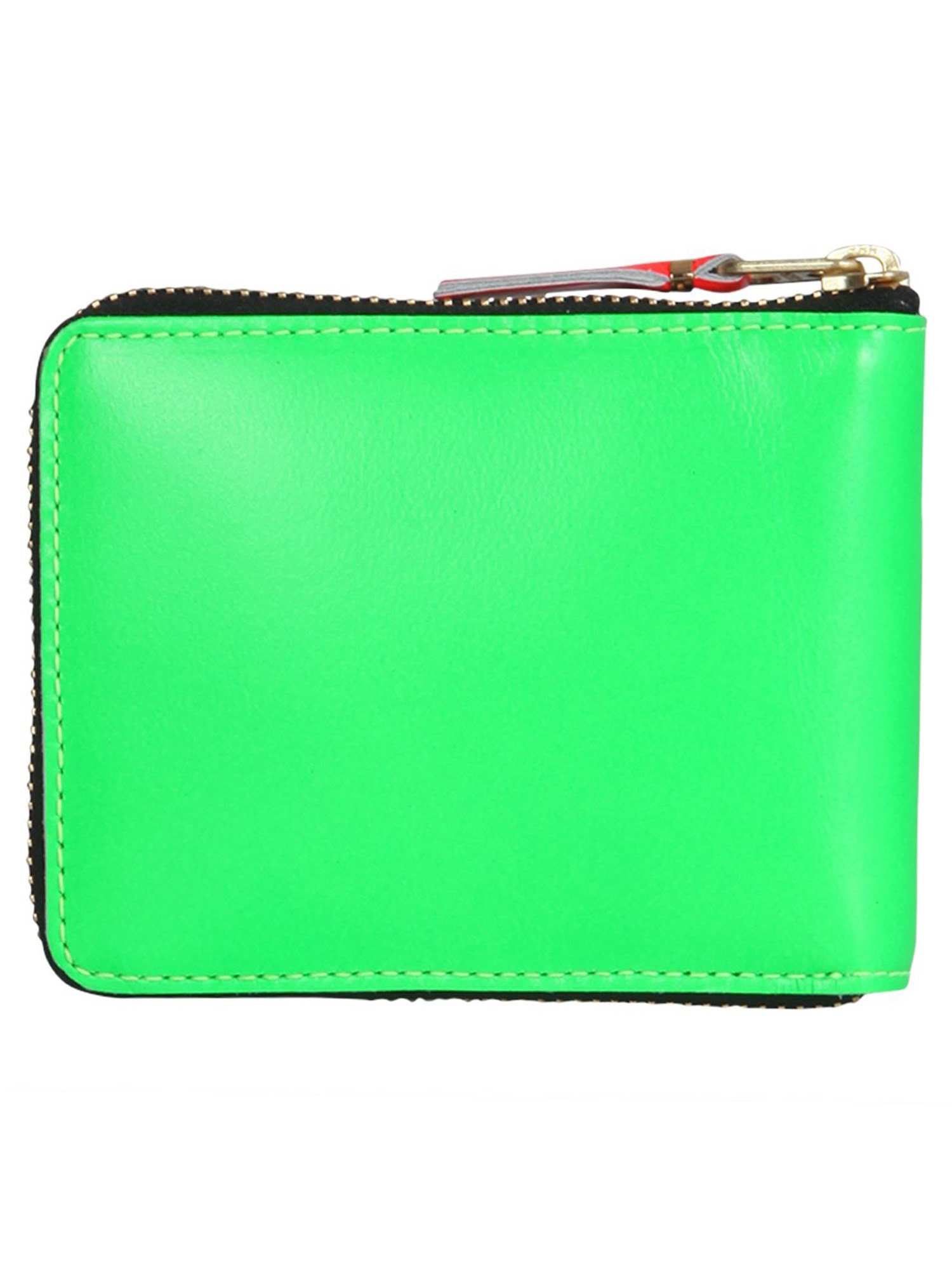 COMME DES GARCONS WALLET    SUPER FLUO LEATHER WALLET WITH ZIPPER