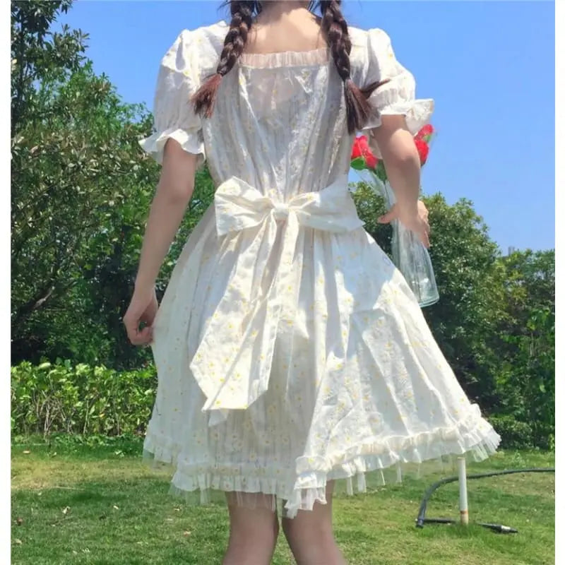 Daisy Kawaii Princess Short Sleeve Summer Dolly Dress