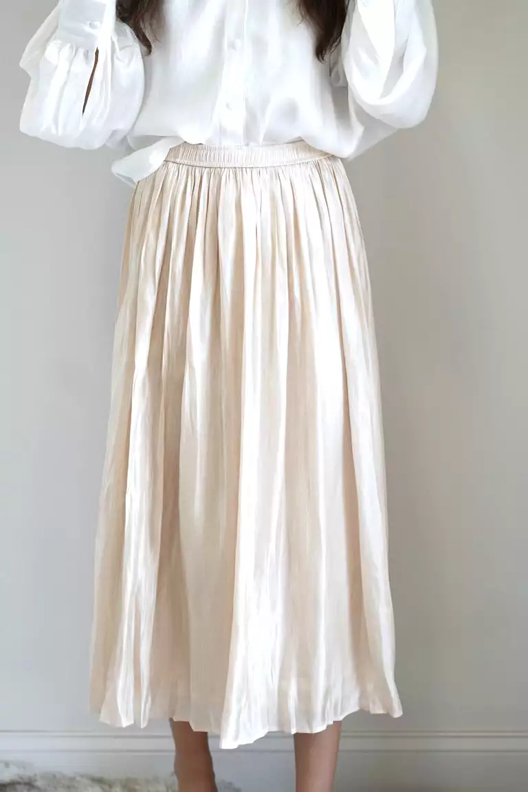 Dreamy Flowy Satin Skirt