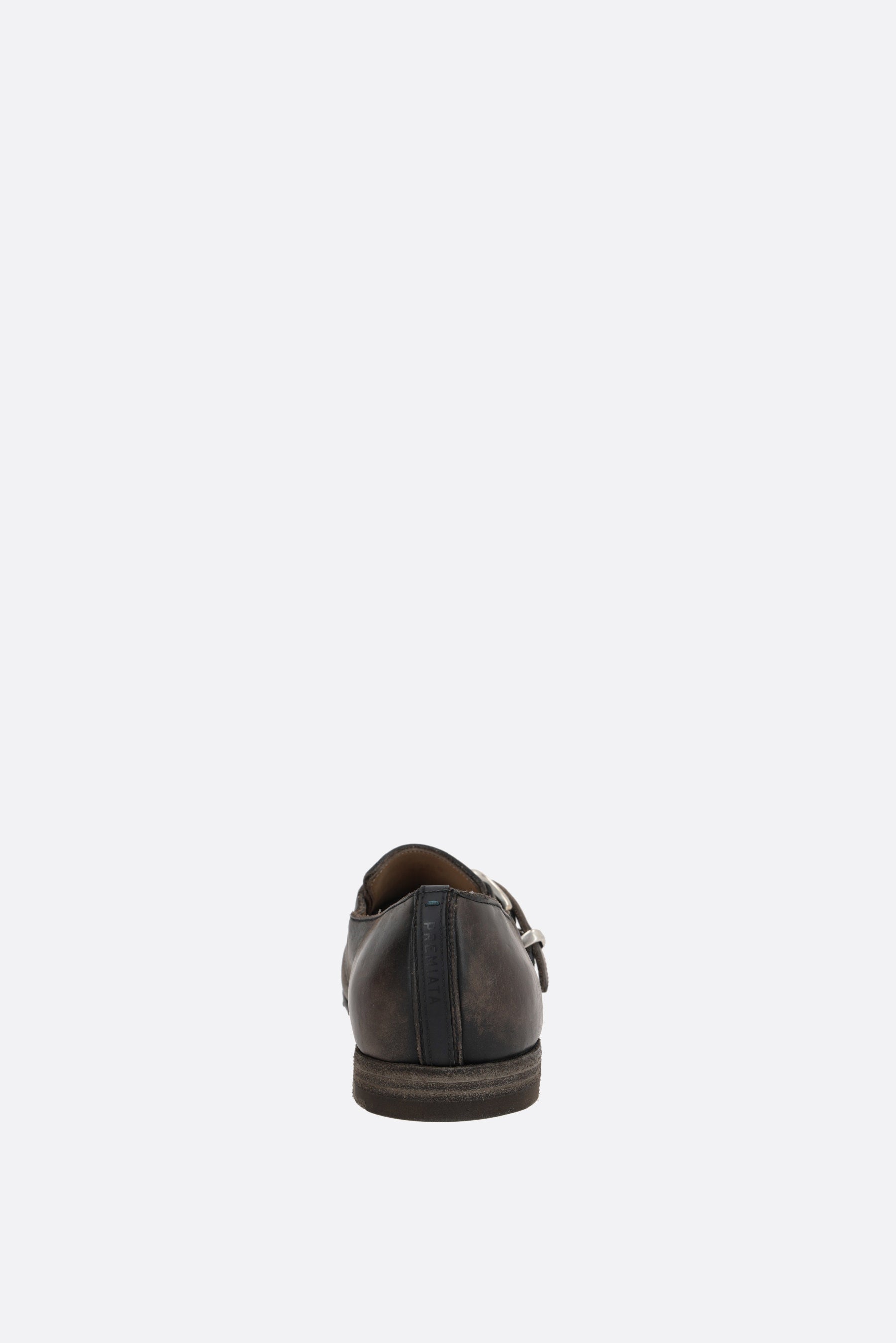 Dress Brass vintage leather monk strap shoes