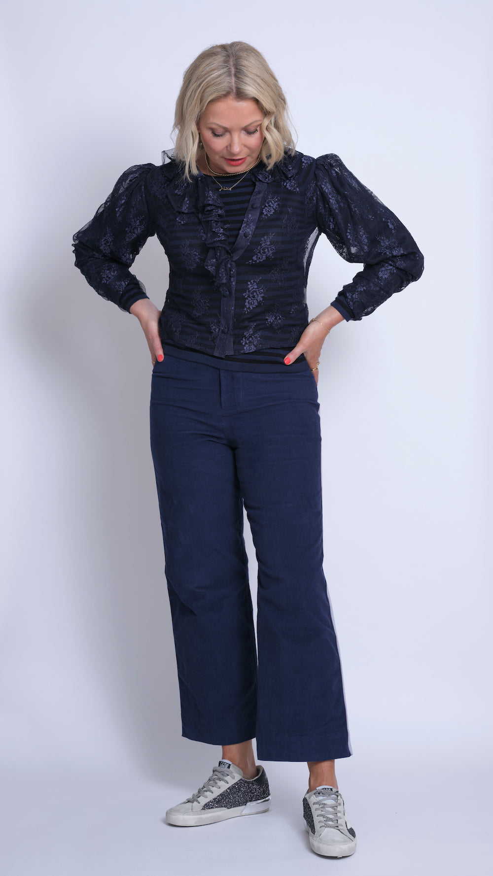 Eclipse-Blue Lace Pierrot Shirt