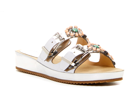 ELLEN TRACY Women's •Patrick• Jeweled Buckle Sandal