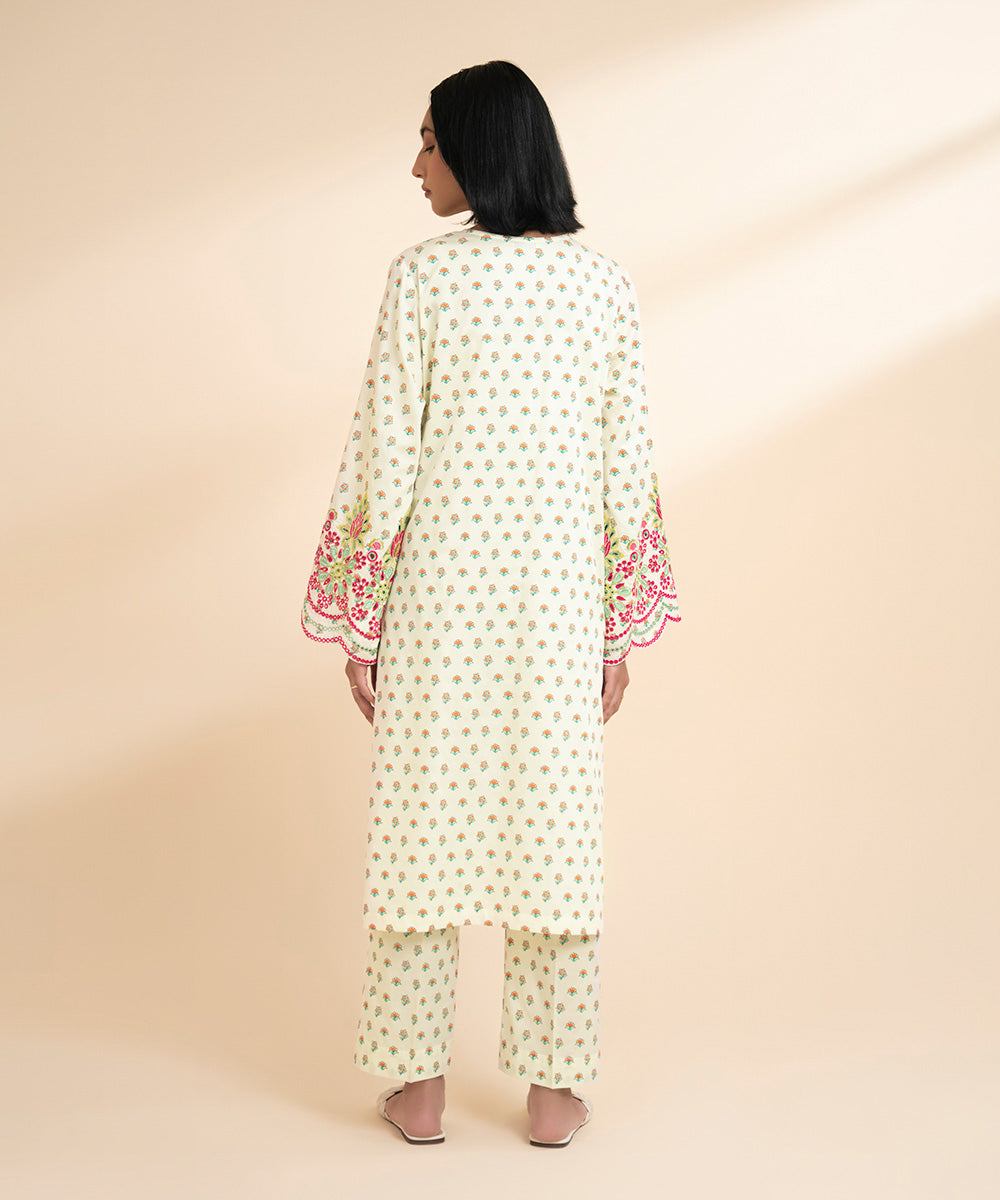 Embroidered Arabic Lawn Shirt