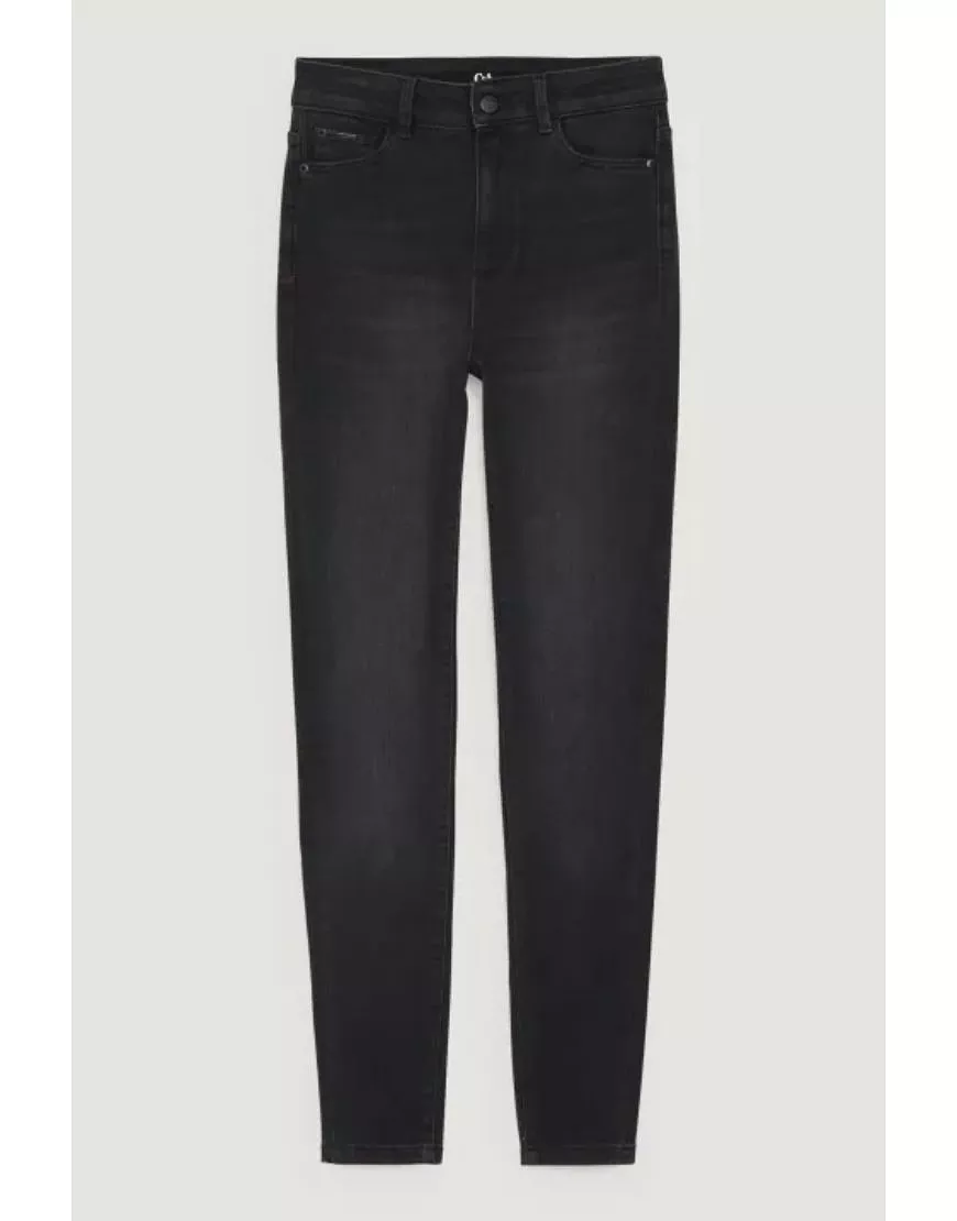 High Waist Curvy Skinny Jeans Black