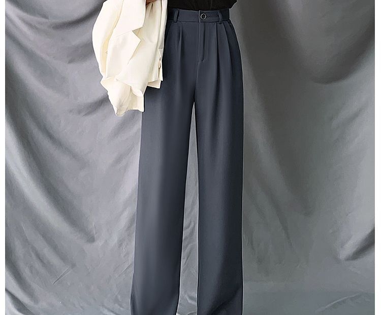 High-Waist Wide-Leg Dress Pants dd15