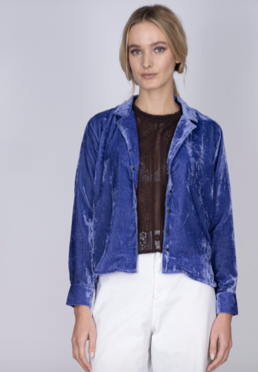 Jodie Violet Velvet Shirt