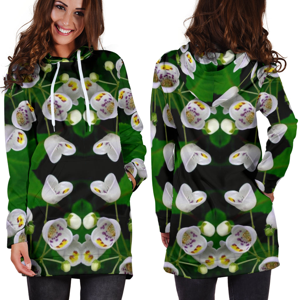 Jovellana Flower Woman Hoodie Dress