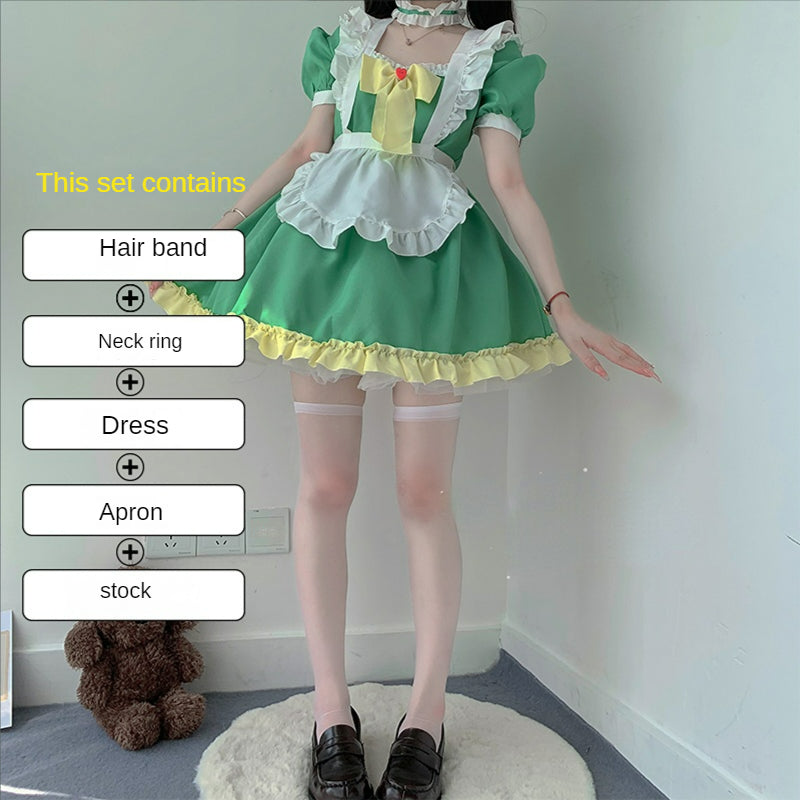 Kawaii Green Spring Maid Dress ON652