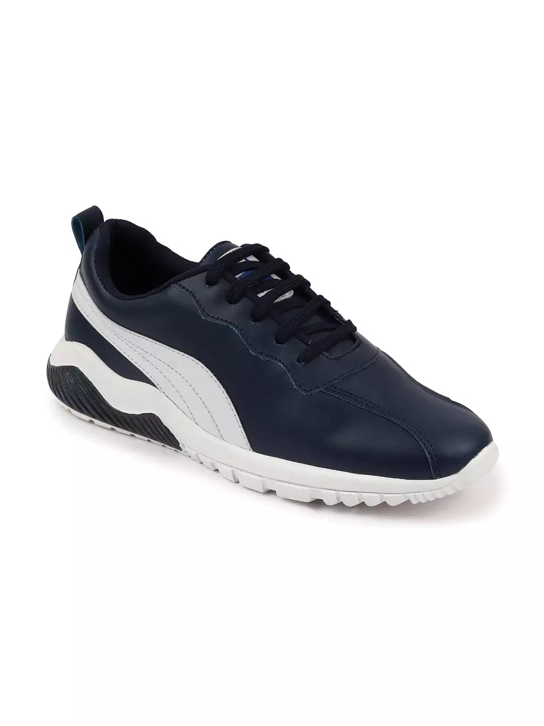 Men Navy Blue Casual Outfit Lace Up Sneakers