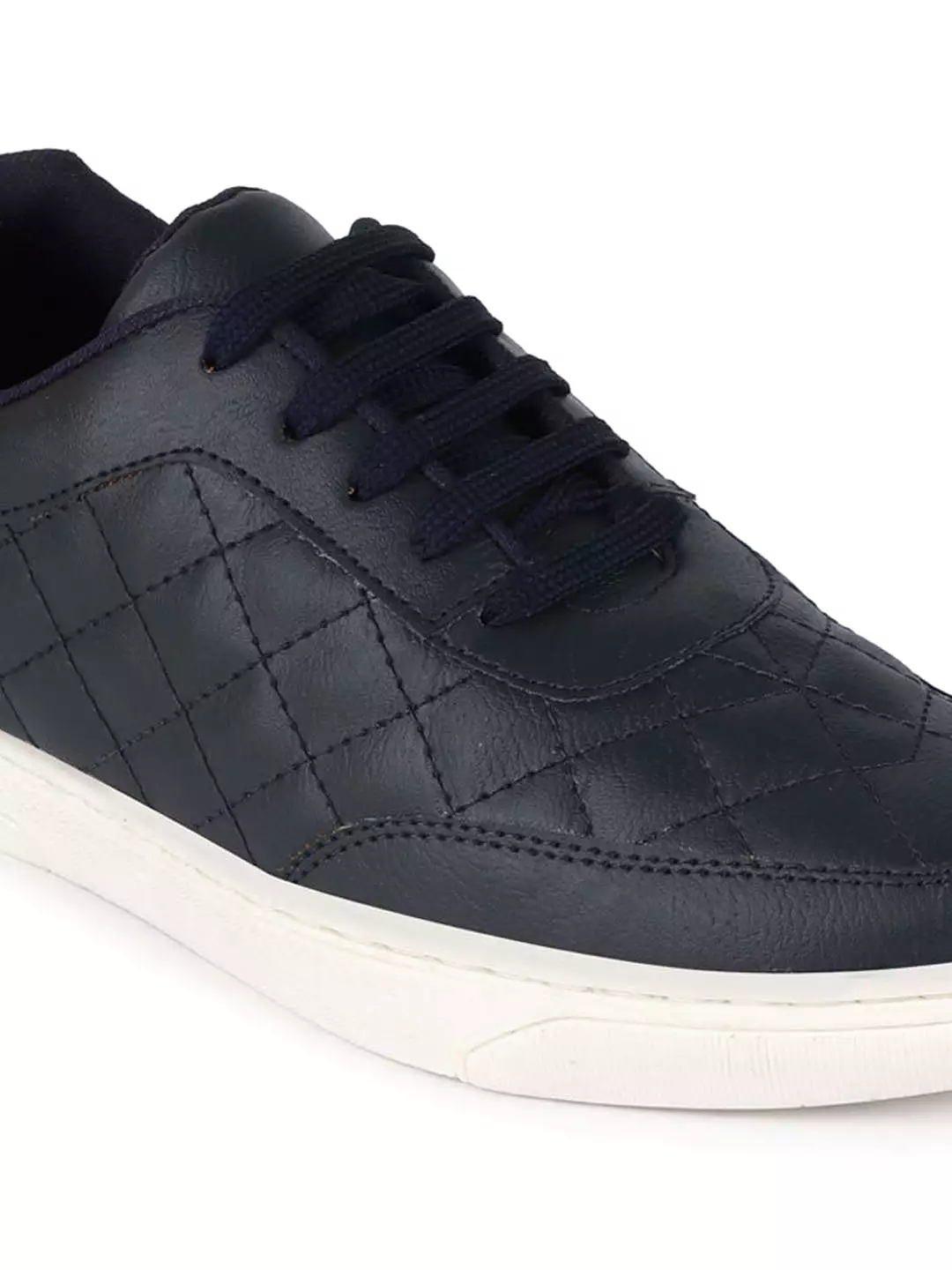 Men Navy Blue Lace Up Classic Sneakers