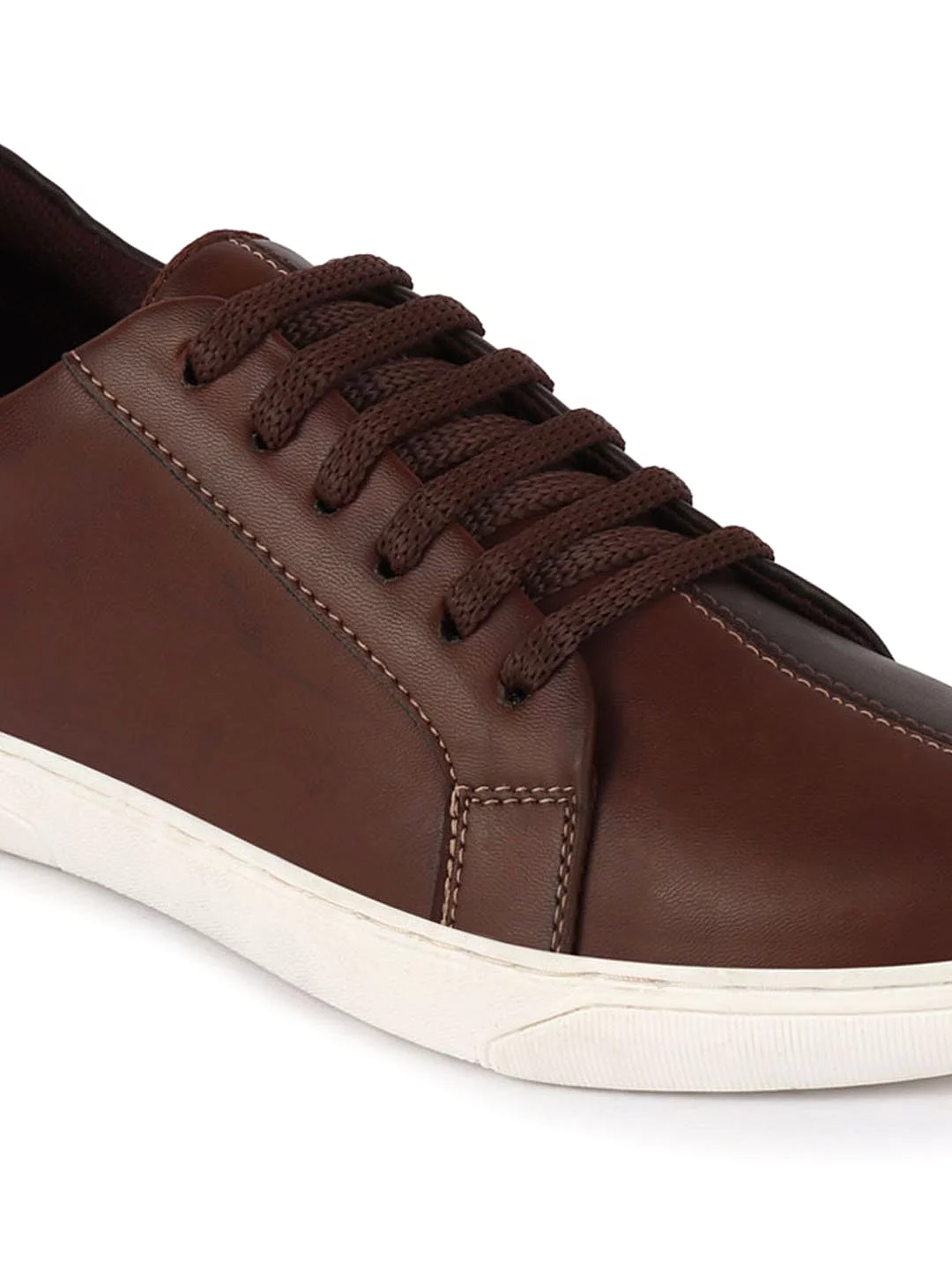 Men Tan/Brown Lace Up Colorblocked Sneakers