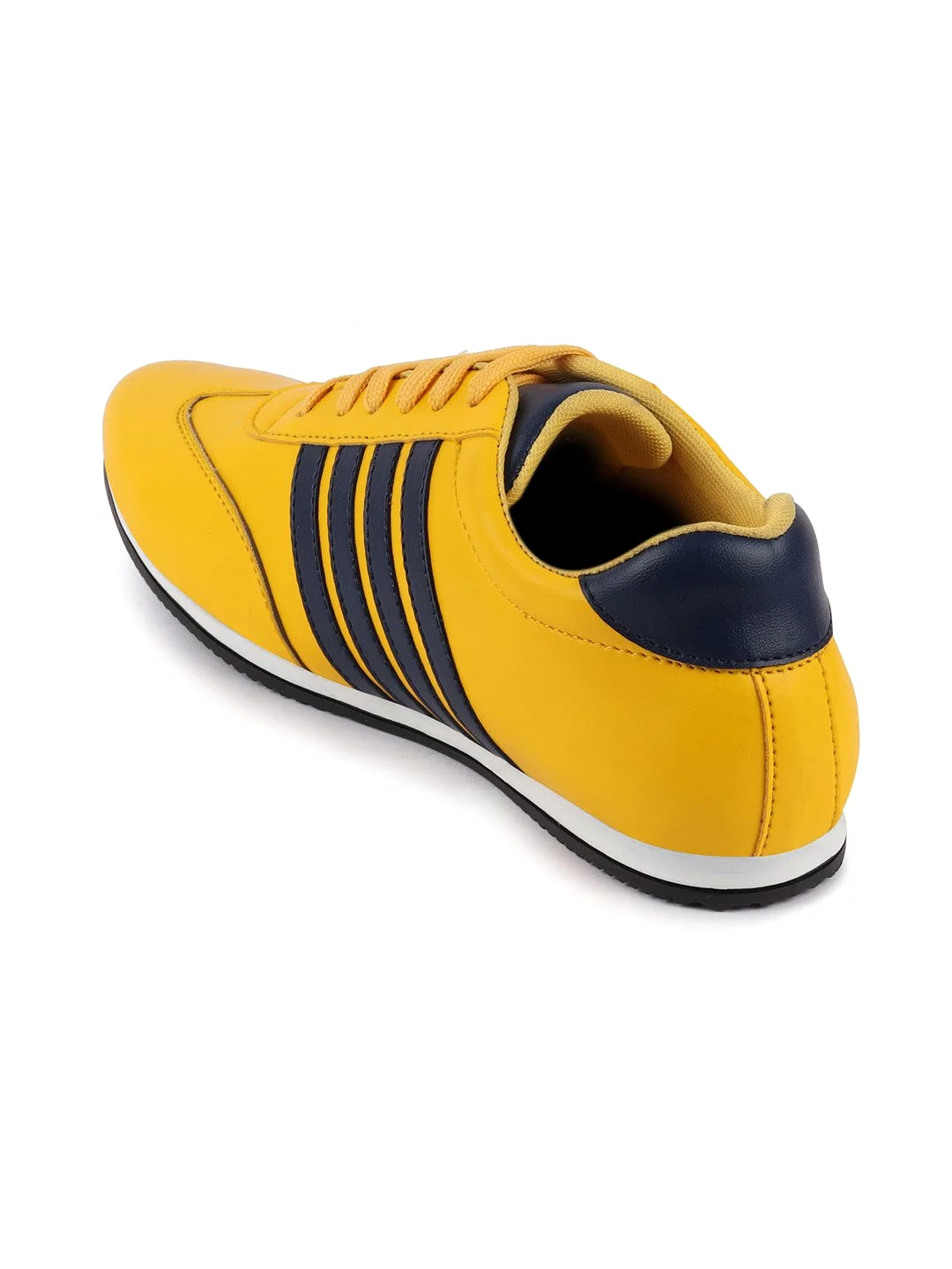 Men Yellow Classic Lace Up Sneakers