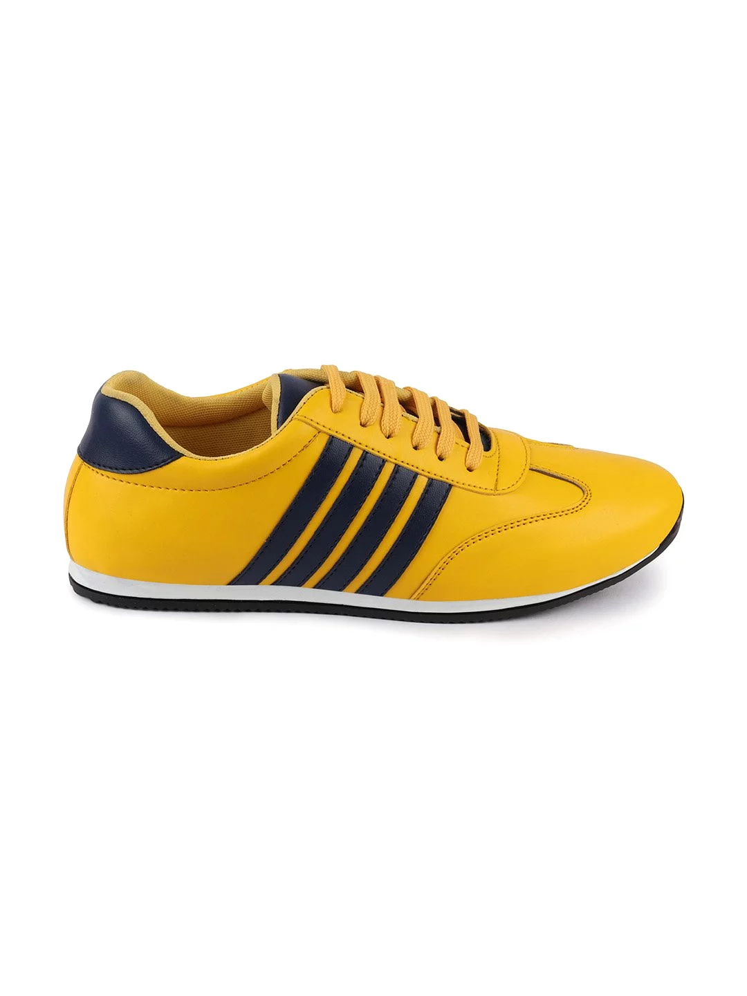 Men Yellow Classic Lace Up Sneakers