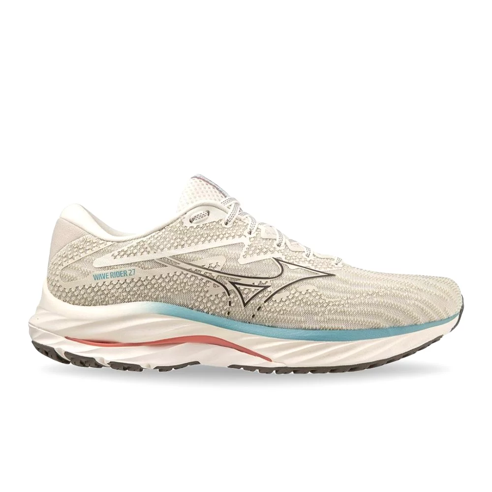 Mizuno Men's Wave Rider 27 - Snow White/Granite Grey