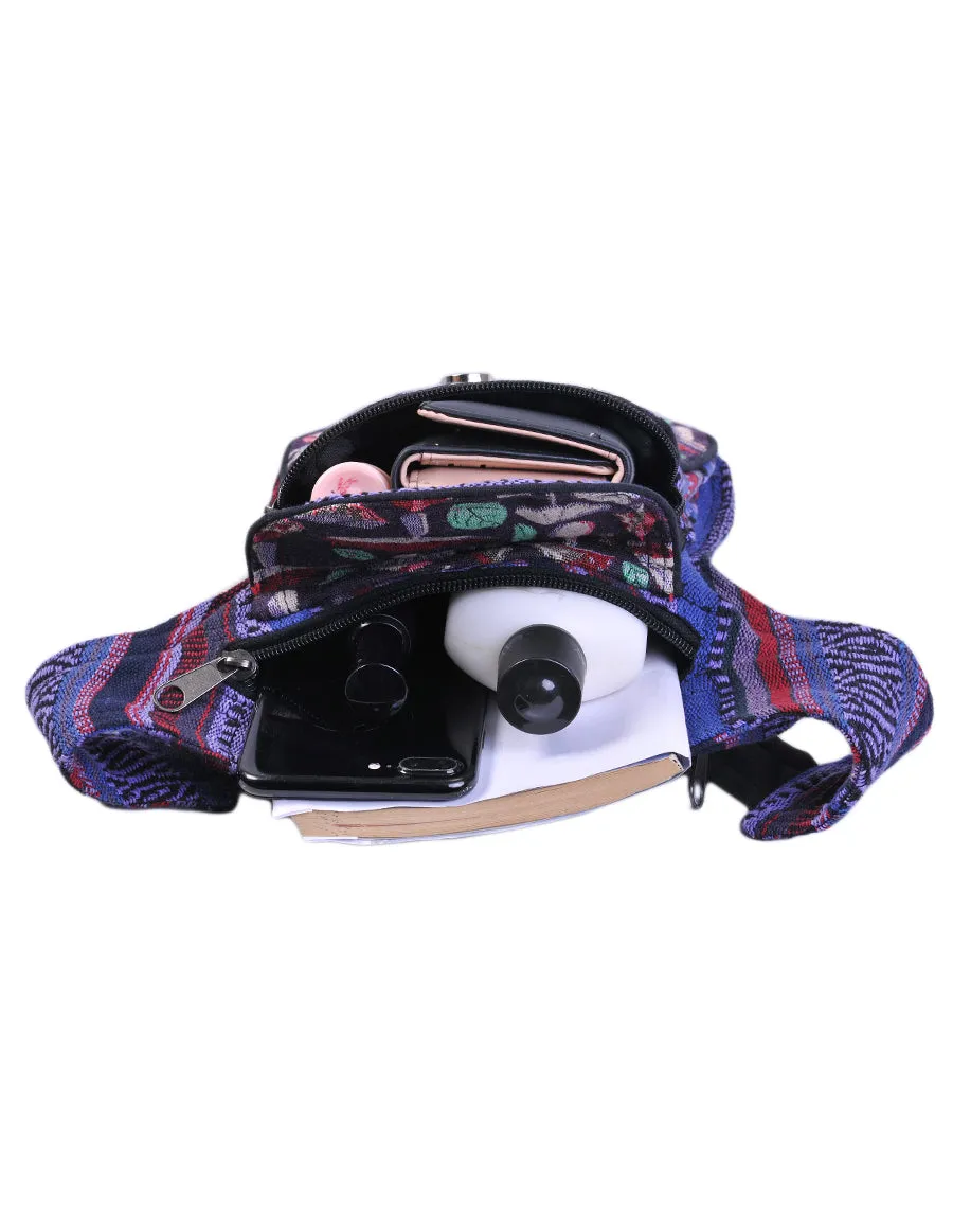 Mushroom Print Cotton Fanny Pack