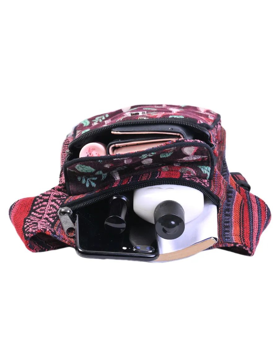 Mushroom Print Cotton Fanny Pack