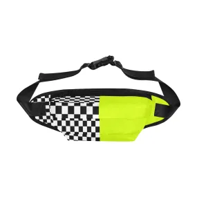 Neon Checkered Split Fanny Pack