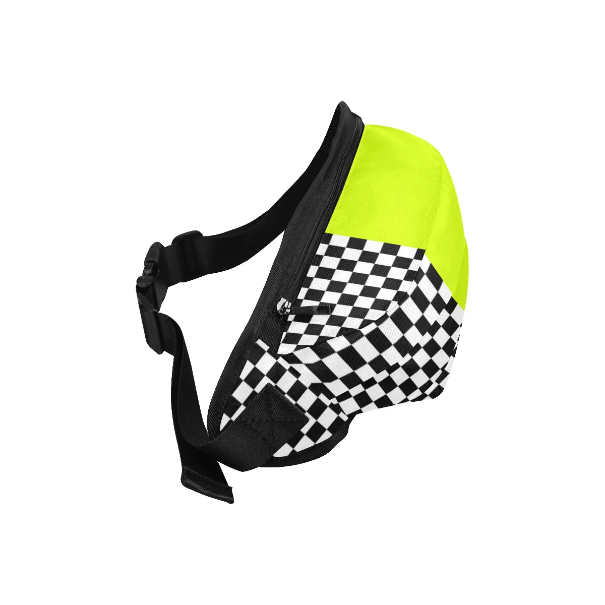 Neon Checkered Split Fanny Pack