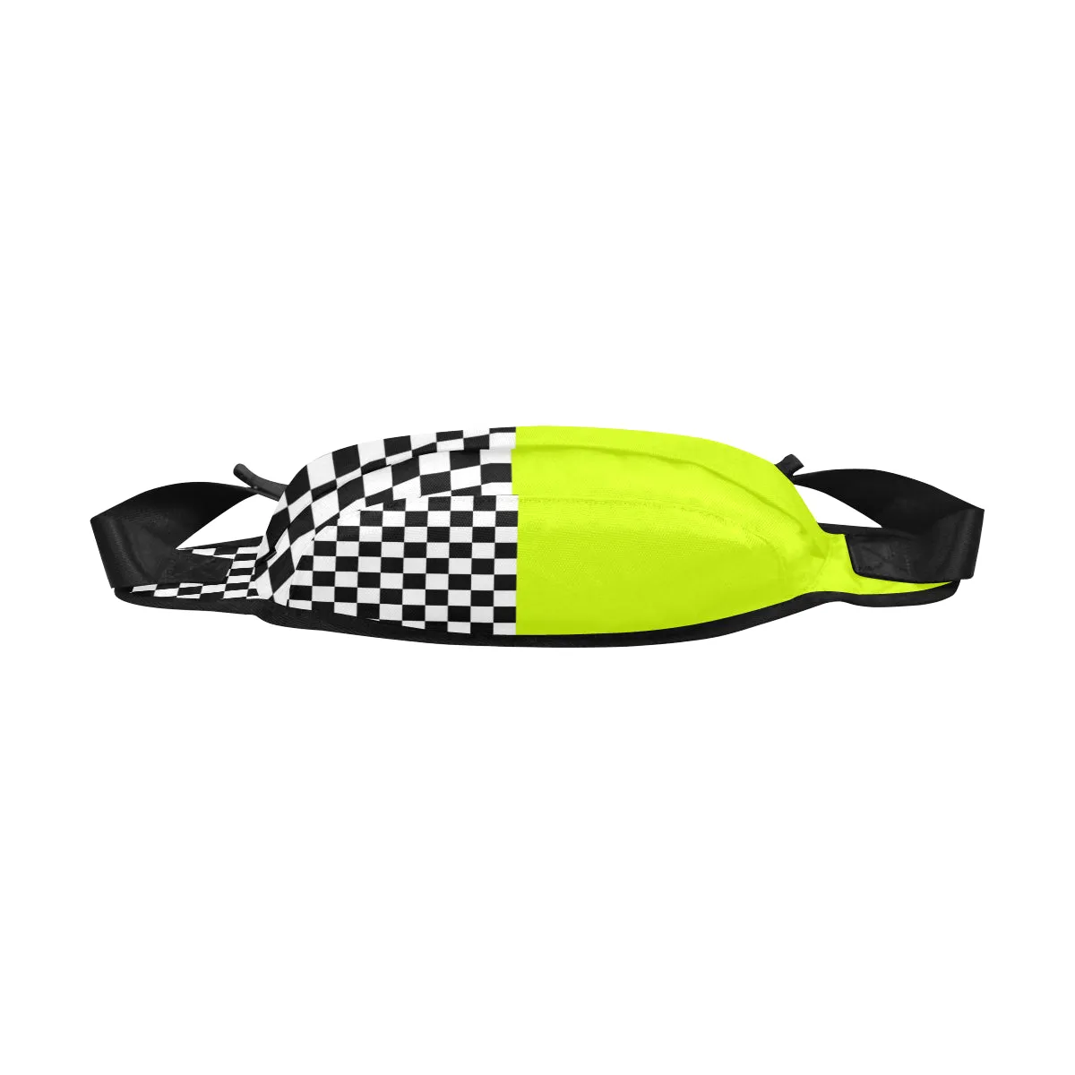 Neon Checkered Split Fanny Pack