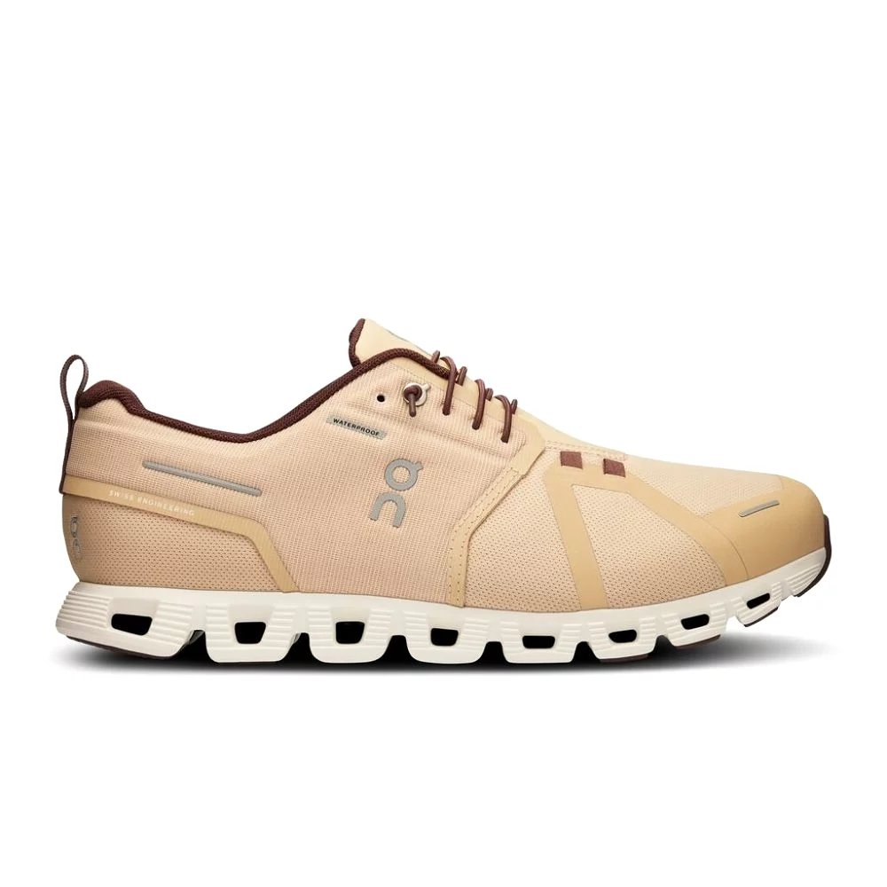 On Men's Cloud 5 Waterproof - Savannah/Ivory