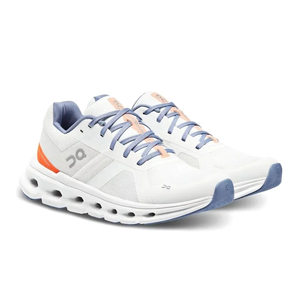 On Women's Cloudrunner Wide - Undyed-White/Flame