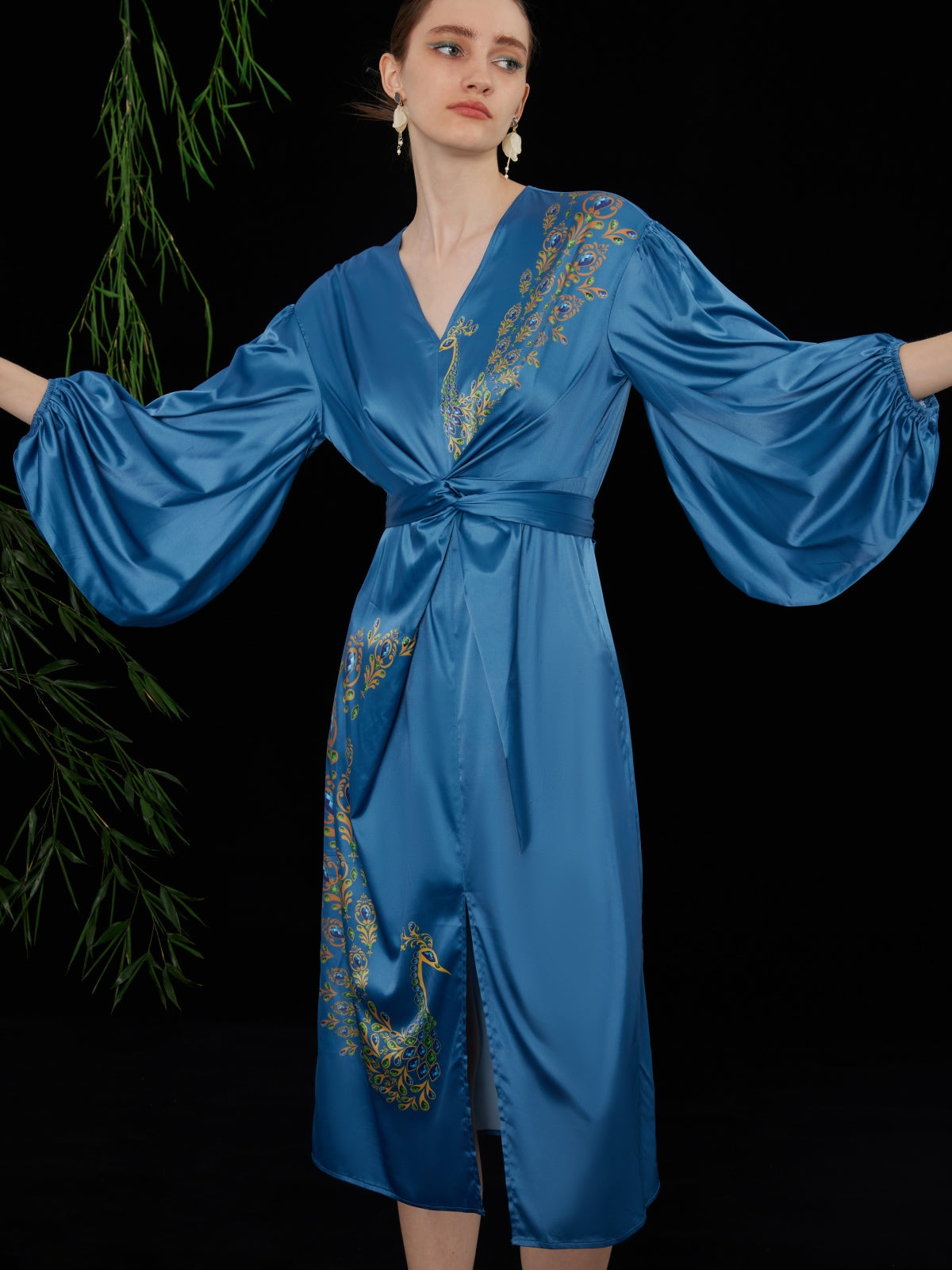 Oriental Peacock Lantern Dress