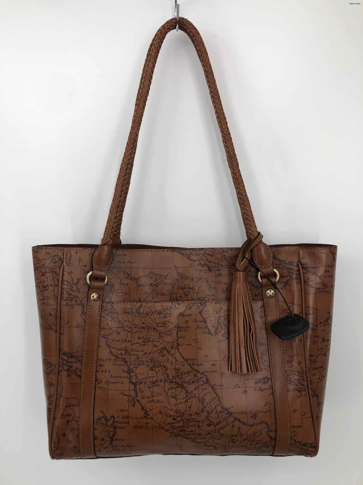 PATRICIA NASH Bronze Leather Pre Loved Tote Purse