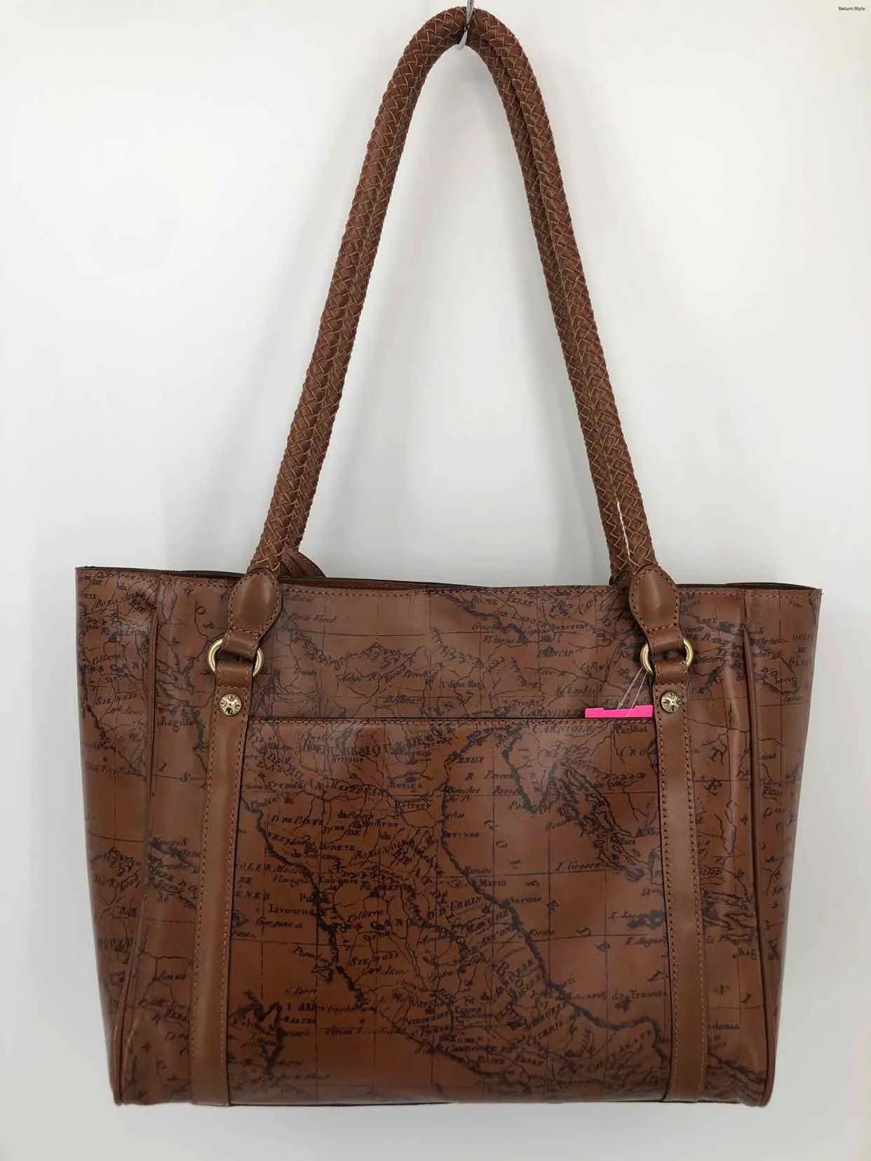 PATRICIA NASH Bronze Leather Pre Loved Tote Purse