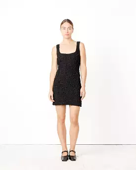 Popcorn Laura Midi Dress in Black