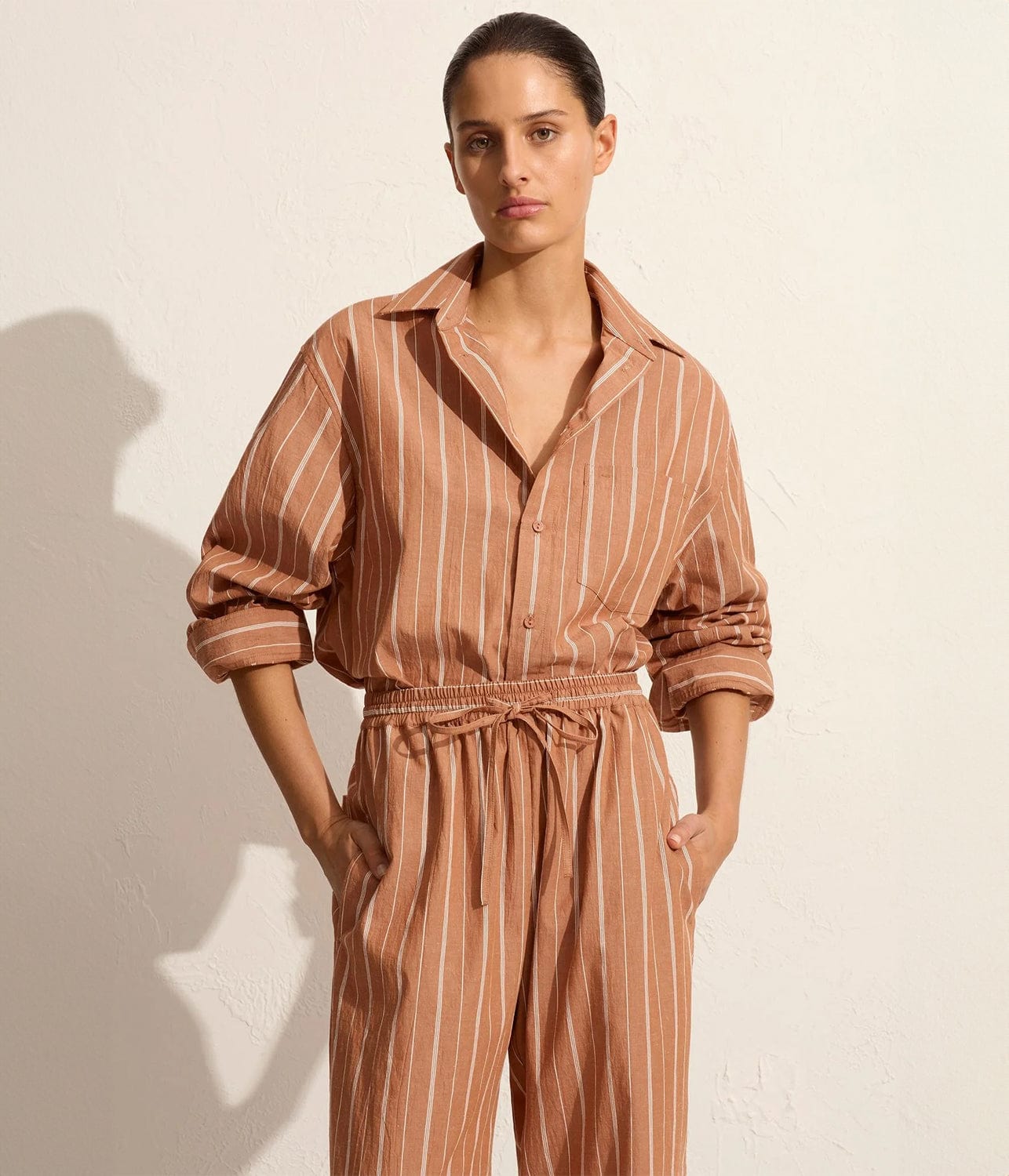 RELAXED STRIPE SHIRT- DESERT STRIPE