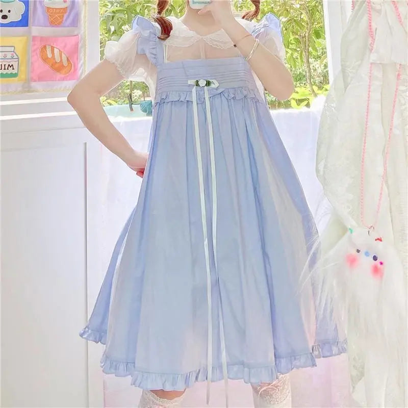 Rosie Pastel Kawaii Aesthetic Kawaii Princess Lolita Babydoll Summer Dress