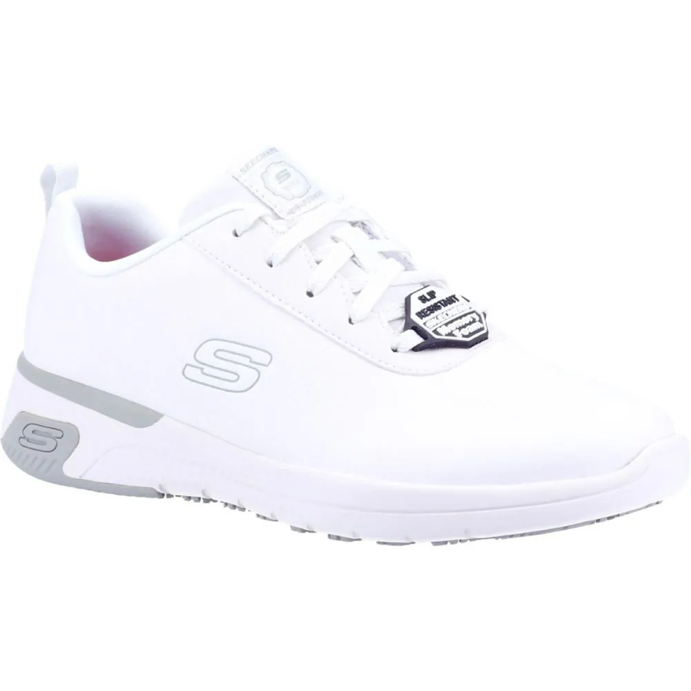 Skechers Marsing Gmina Metal Free Womens  Non Safety Shoes White Size 4 - Screwfix