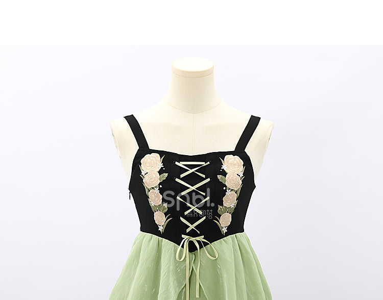 Spring Lovely Flower Girl Green Dress ON622