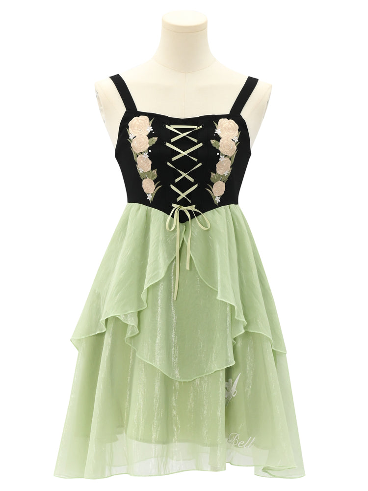 Spring Lovely Flower Girl Green Dress ON622