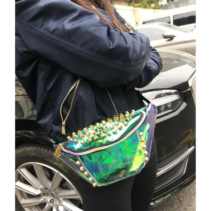 STUDDED TRANSLUCENT FANNY PACK