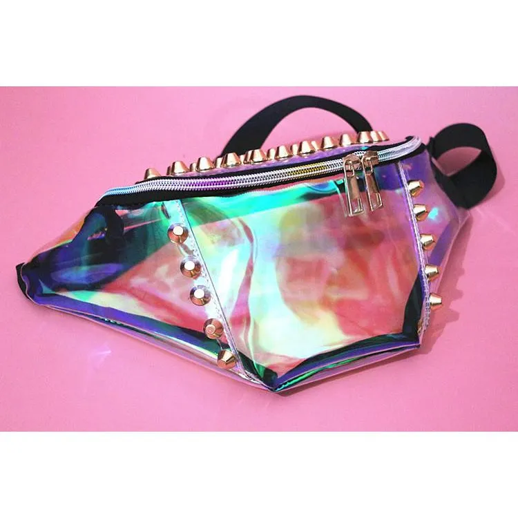 STUDDED TRANSLUCENT FANNY PACK