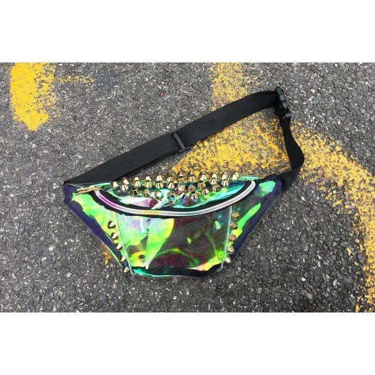 STUDDED TRANSLUCENT FANNY PACK