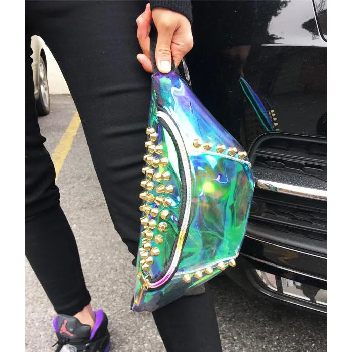 STUDDED TRANSLUCENT FANNY PACK