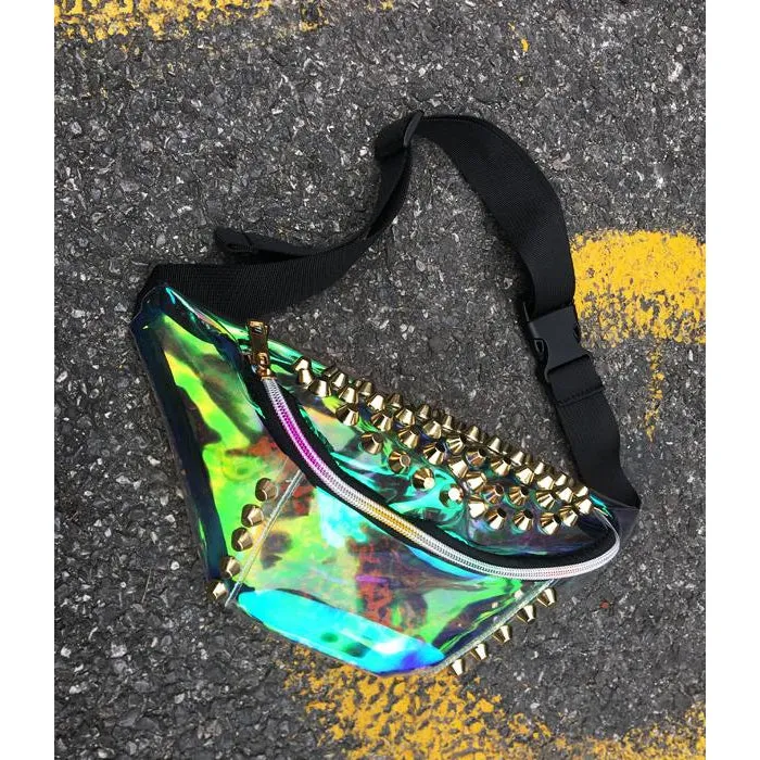 STUDDED TRANSLUCENT FANNY PACK