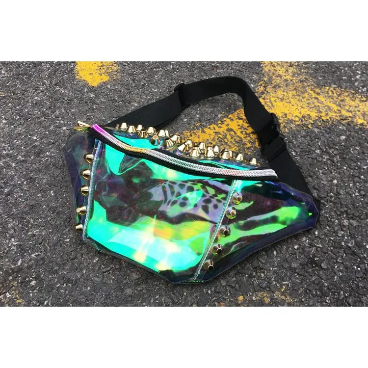 STUDDED TRANSLUCENT FANNY PACK