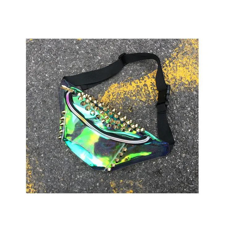 STUDDED TRANSLUCENT FANNY PACK